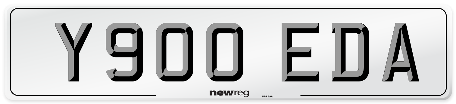 Y900 EDA Number Plate from New Reg